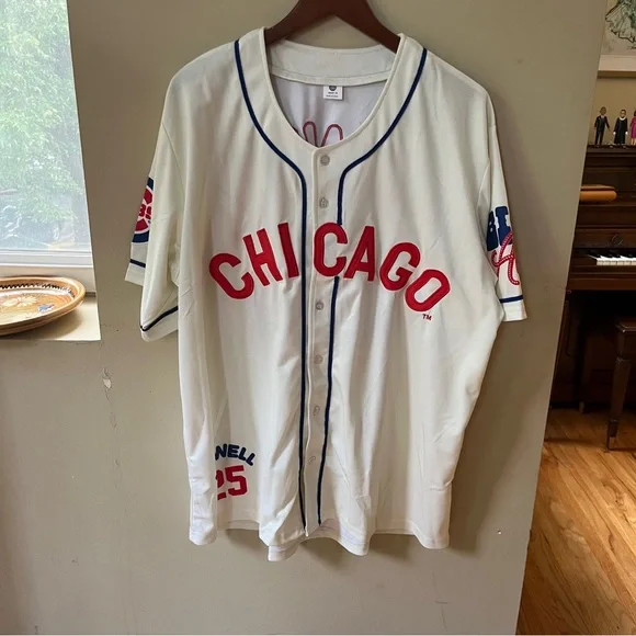 Chicago Cubs Big Al's Takeover adult White and Red Baseball Jersey - Picture 4 of 16